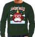 Bellatio Decorations Angry Balls Foute Kerst trui / sweater - groen voor heren - M