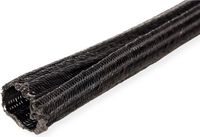 ROLINE PVC weefselslang voor kabelgeleiding, zelfsluitend, zwart, 2,5 m