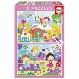 Educa Set van 2 Puzzels Fantasy World 48 Stukjes
