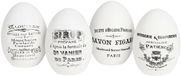 LOBERON Paasei set van 4 Maison Vélour wit