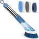 Unyqoos® Set de 2 brosses à vaisselle avec distributeur de savon