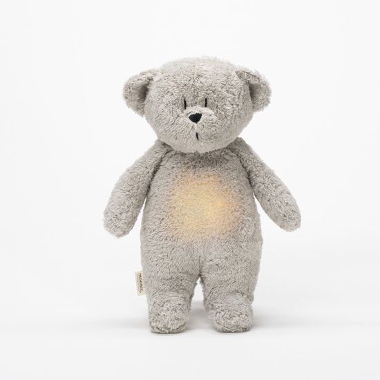 Moonie The Humming Bear 2.0 - Slaapknuffel met hartslag en nachtlampje - Organic