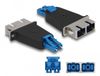 Delock 87947 Glasvezeladapter LC/SC Zwart, Blauw