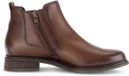Gabor Enkellaarsjes Dames Bruin Leer Blokhak 8 cm en hoger