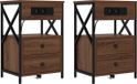 vidaXL Nachtkastje - Set van 2 - Bruin Eiken - 40 x 31 x 60 cm