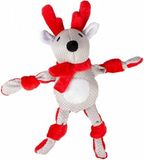 duvoplus Duvo+ Xmas pluche geknoopte rendier Grijs/Rood Hond 31 cm