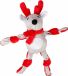 duvoplus Duvo+ Xmas pluche geknoopte rendier Grijs/Rood Hond 31 cm