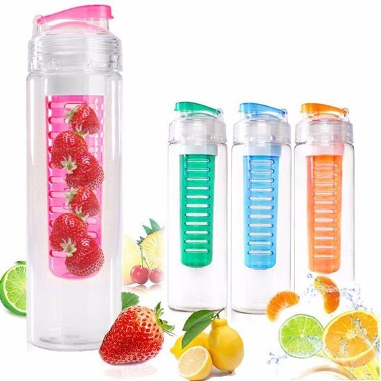 BELLSON Waterfles met Fruit Filter Infuser 800 ML