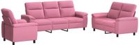 vidaXL Canapé Rose Tissu