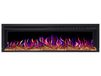 ArtiFlame AF58, elektrische inbouwhaard met multicolor verlichting, verwarming (1600W), realistisch 3D-vlammeffect, LED-verlichting, afstandsbediening, zwart