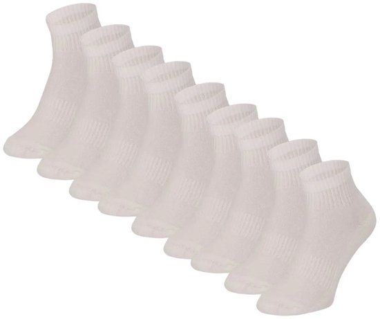 Morethansocks - Sneaker sportsokken - Unisex - Wit - 3-Pack - Maat 42-47 - Katoen