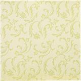 Papstar 50 Servetten ROYAL Collection 1/4 vouw 40 cm x 40 cm lime Damascato
