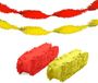 Folat Versiering Feest Slingers - Combi Set - Rood en Geel - 24 meter - Crepe Papier