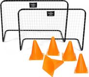 Merkloos / Sans marque Edco Eindhoven Bv Voetbal speelgoed set - 2x voetbaldoeltjes - en 4x pionnen - goals setje - 78 x 45 x 56 cm