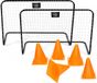 Merkloos / Sans marque Edco Eindhoven Bv Voetbal speelgoed set - 2x voetbaldoeltjes - en 4x pionnen - goals setje - 78 x 45 x 56 cm