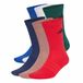 adidas Mixte Cushioned Crew Socks 6 Pair Pack Socks, team royal blue/dark blue/warm clay/pure ruby, S