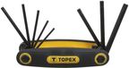 Topex - Clés Torx - Jeu de 8 - Acier au chrome-vanadium - Jaune/Noir