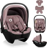 Lionelo Moxie i-Size Baby Autostoeltje & Draagstoel 40-87 cm – Vanaf Geboorte – Achterwaarts (RWF) – ISOFIX Compatibel – Memory Foam – Bamboe Stof – Dri-Seat – Magnetische Gordels – Verstelbare Hoofdsteun