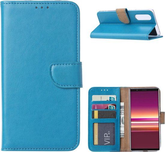 ZT Accessoires Book Case geschikt voor Sony Xperia 5 - Turquoise