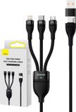 Baseus Flash Series Kabel USB-C / Lightning / Micro-USB 100W 1.2m Zwart