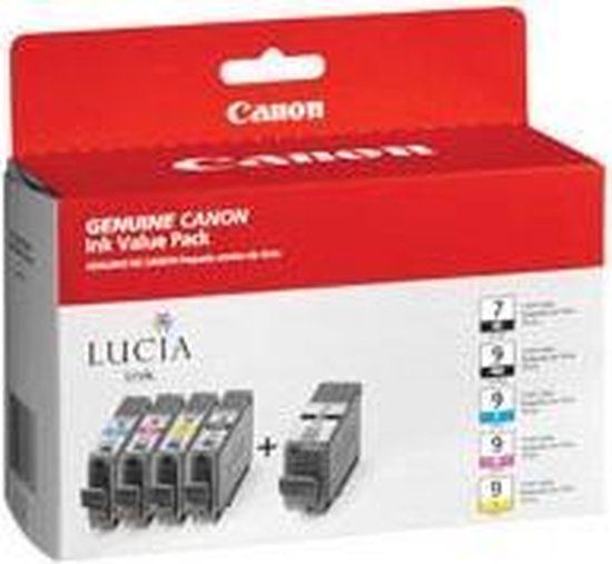 Canon PGI-9 Multipack - MBK, PC, PM, R, G - Zwart en Kleur