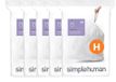 simplehuman Code H Custom Fit Trekkoord Vuilniszakken in Dispenser Packs, 100 Count, 30-35 Liter / 8-9 Gallon, Wit