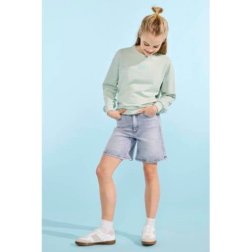 ONLY KIDS ONLY GIRL sweater met backprint mintgroen