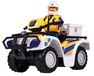 Simba 109251093 Brandweerman Sam Politie Quad, met Malcolm-figuur, met accessoires, seizoen 12, vanaf 3 jaar