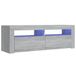 vidaXL TV-meubel met LED-verlichting, grijs, 120x35x40 cm