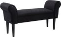 HOMCOM Bettbank Schaumstoff Segelstoff L102 x B36x H51 cm Schwarz