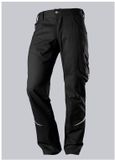 BP 1960-570-0032-33s stofmix met stretch werkbroek voor mannen, slank silhouet met hogere taille op de rug, 65% polyester/35% katoen, zwart, 33S maat