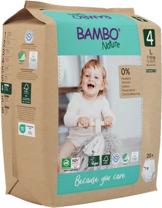 Bambo Nature Luierbroekjes Maat 4 (7-14 kg) - 20 stuks