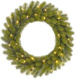 Black Box Trees Nigata Kerstkrans met LED Verlichting - Ø60 cm - Groen