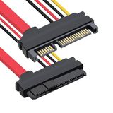 System-S SATA-kabel 10 cm 22-pins stekker naar SAS 29-pins bus adapter voor harde schijf