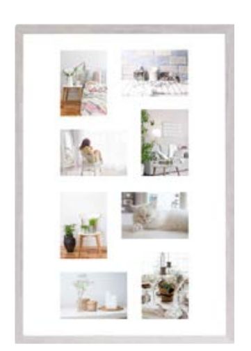 Henzo Modern Square Photo Frame - White - 40x40 cm