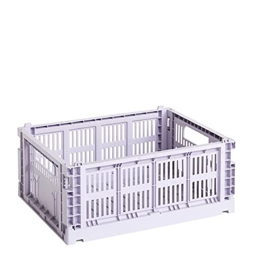 Hay, Hay Colour Crate transportbox M van gerecycled polypropyleen in de kleur lavendel, afmetingen: 34,5 cm x 26,5 cm x 14 cm, 541459