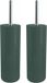 MSV Porto Toilet/wc - 2x - brosse in houder - kunststof - donkergroen - 38 cm