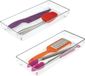 iDesign Linus Organizer Tray - Grand bac de rangement en plastique - 2 pièces - transparent