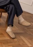 Manfield Heren Beige Suède Instappers Maat 40
