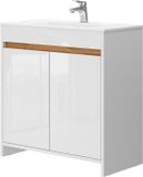Vicco Badkamermeubelset Lemgo, Wit Hoogglans, 2-delig