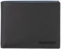VALENTINO Leren portemonnee History Wallet Nero / Blu zwart