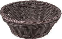Cosy & Trendy Broodmand - donkerbruin - kunststof - rond - D20 x H8 cm - serveermand