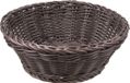 Cosy & Trendy Broodmand - donkerbruin - kunststof - rond - D20 x H8 cm - serveermand