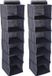 Storage Solutions Kast organizer - 2x stuks - 6 vaks - antraciet - 30 x 30 x 120 cm