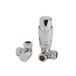 Hudson Reed Robinets de Radiateur d'Angle Thermostatique Chromés 1/2" Laiton