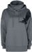 Black Premium by EMP Grijze hoodie met geïntegreerde kraag - Dames - 5XL