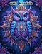 Zen Owls: Advanced & Intricate Geometric Patterns of Wise Nocturnal Birds for Focus