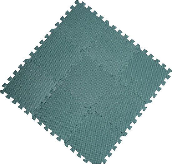 BabyDan Speelkleed - Puzzelmat Foam - Groen - 90x90cm