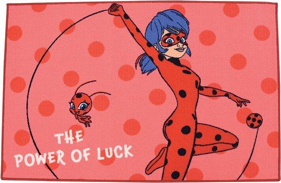 Miraculous Vloerkleed Power of Luck - Rood - 80 x 120 cm - Polyester