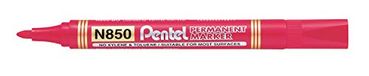 Pentel N850 Permanent Marker, Bullet Point, Rode inkt, 1 pak van 12 markers